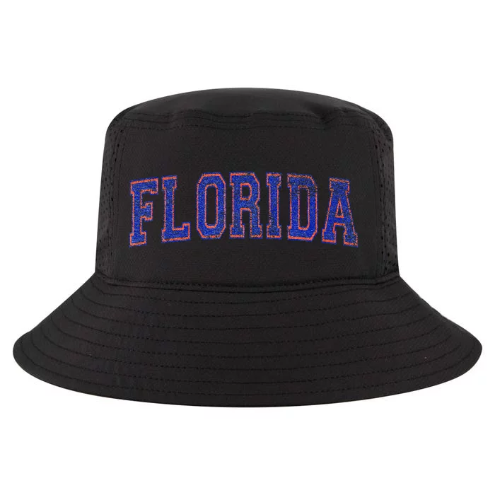 State Of Florida Varsity Blue Weathered Cool Comfort Performance Bucket Hat