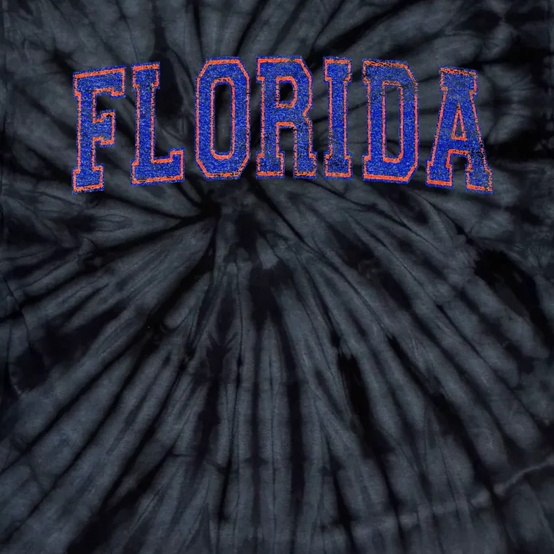 State Of Florida Varsity Blue Weathered Tie-Dye T-Shirt