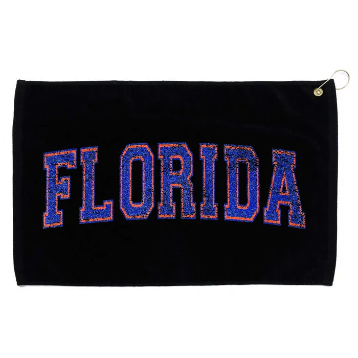 State Of Florida Varsity Blue Weathered Grommeted Golf Towel