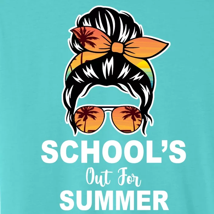 Schools Out For Summer Female Bun Sunglass ChromaSoft Performance T-Shirt