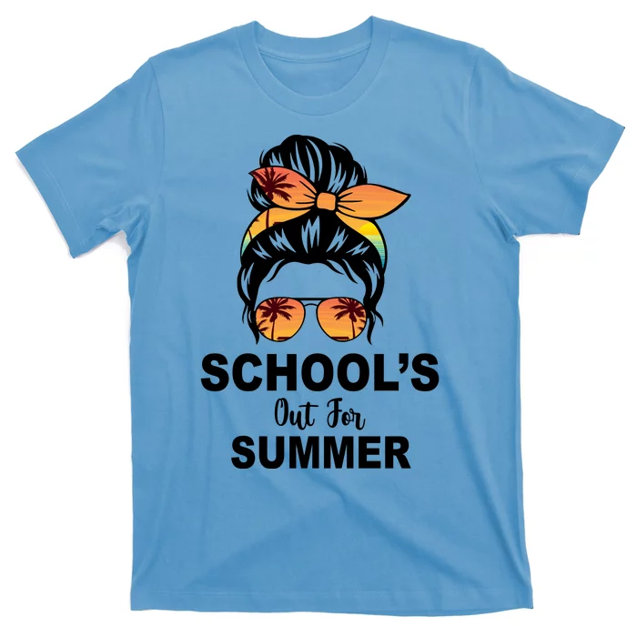 Schools Out For Summer Female Bun Sunglass T-Shirt