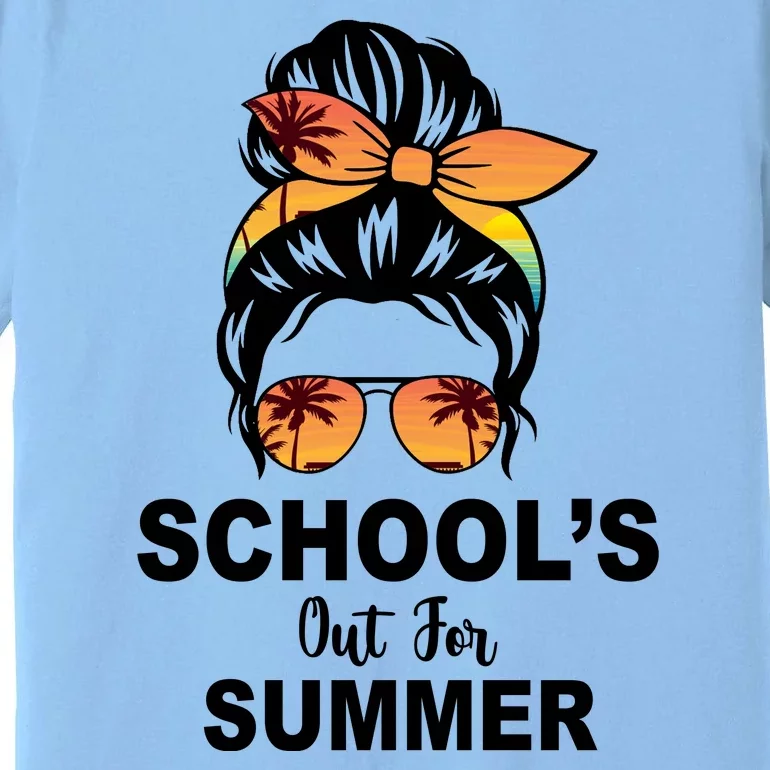 Schools Out For Summer Female Bun Sunglass Premium T-Shirt