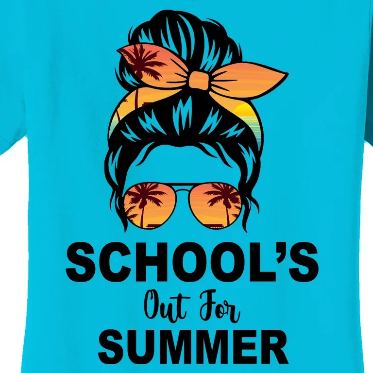 Schools Out For Summer Female Bun Sunglass Women's T-Shirt