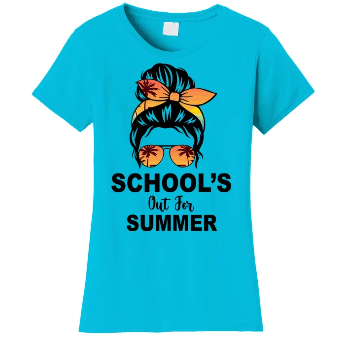 Schools Out For Summer Female Bun Sunglass Women's T-Shirt