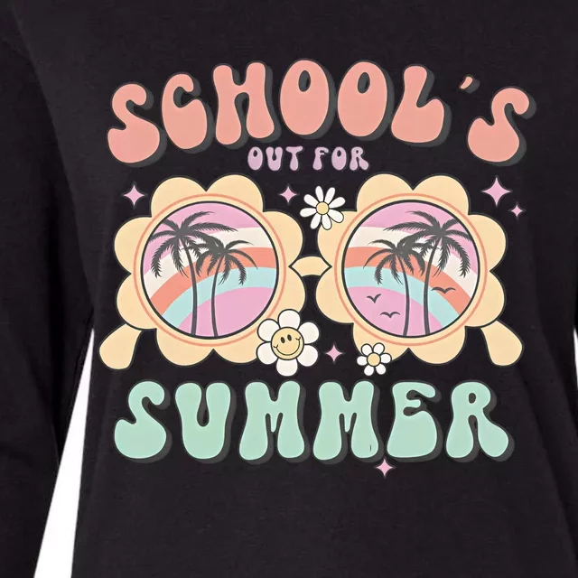 Schools Out For Summer End Of School Year Teacher Funny Teach Womens Cotton Relaxed Long Sleeve T-Shirt