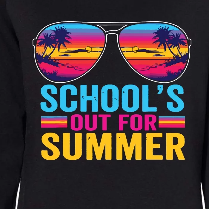 Schools Out For Summer Glasses Last Day Of School Teacher Womens California Wash Sweatshirt