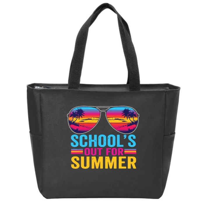 Schools Out For Summer Glasses Last Day Of School Teacher Zip Tote Bag