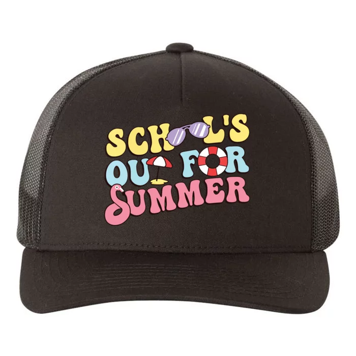 Schools Out For Summer Graduation Students Teacher Vacation. Yupoong Adult 5-Panel Trucker Hat