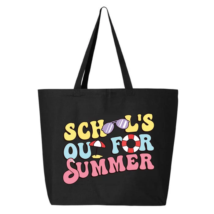 Schools Out For Summer Graduation Students Teacher Vacation. 25L Jumbo Tote