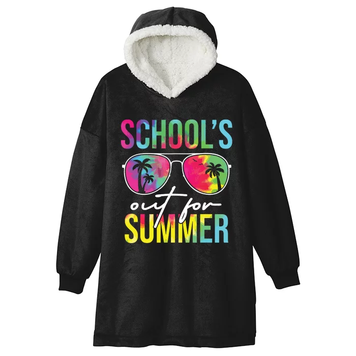 Schools Out For Summer Graduation Students Teacher Vacation Hooded Wearable Blanket