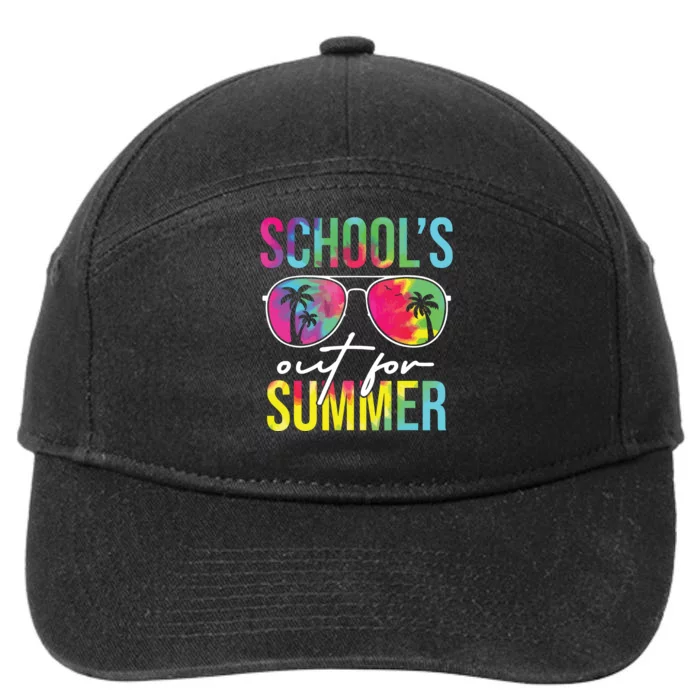 Schools Out For Summer Graduation Students Teacher Vacation 7-Panel Snapback Hat