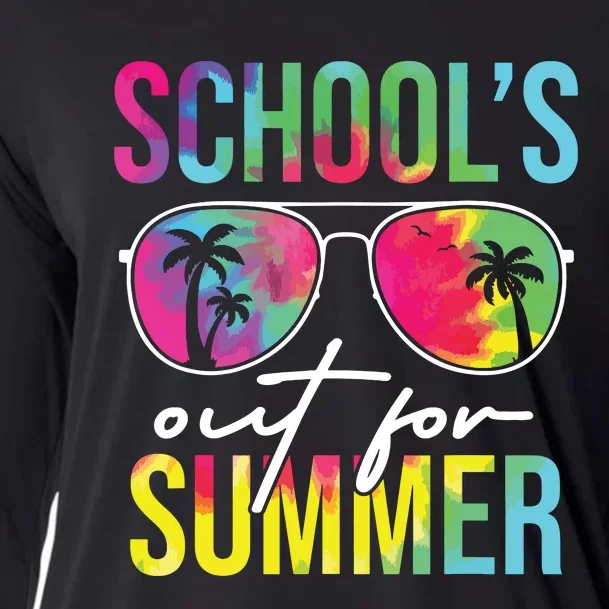 Schools Out For Summer Graduation Students Teacher Vacation Cooling Performance Long Sleeve Crew