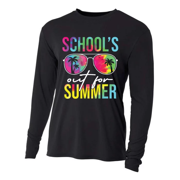 Schools Out For Summer Graduation Students Teacher Vacation Cooling Performance Long Sleeve Crew