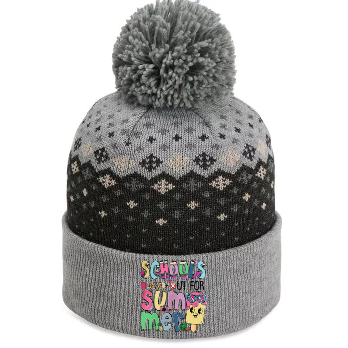 School's Out For Summer Teacher Summer Vacation The Baniff Cuffed Pom Beanie