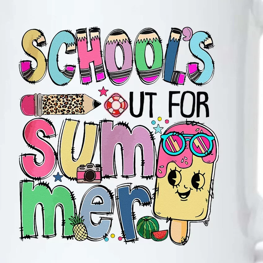 School's Out For Summer Teacher Summer Vacation Black Color Changing Mug