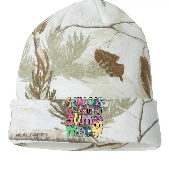 School's Out For Summer Teacher Summer Vacation Kati - 12in Camo Beanie