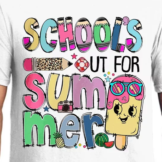 School's Out For Summer Teacher Summer Vacation Pajama Set