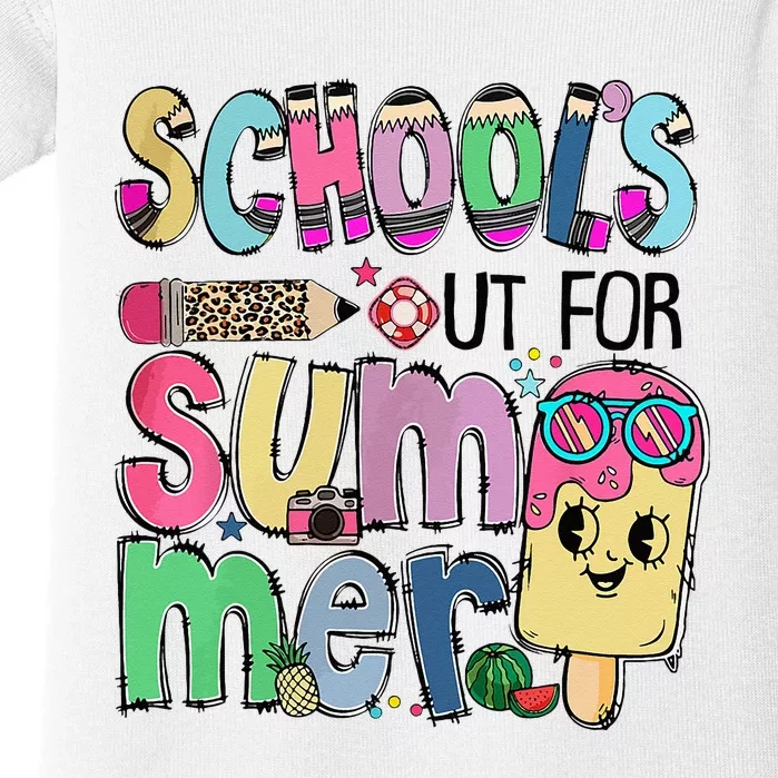 School's Out For Summer Teacher Summer Vacation Baby Bodysuit