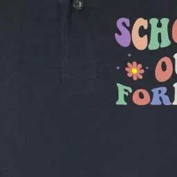 SchoolS Out Forever Teacher Retirement Boho Flower Softstyle Adult Sport Polo