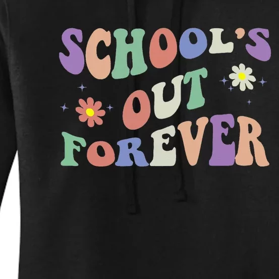 SchoolS Out Forever Teacher Retirement Boho Flower Women's Pullover Hoodie