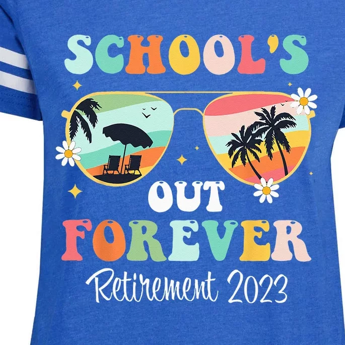 School's Out Forever Retirement Enza Ladies Jersey Football T-Shirt