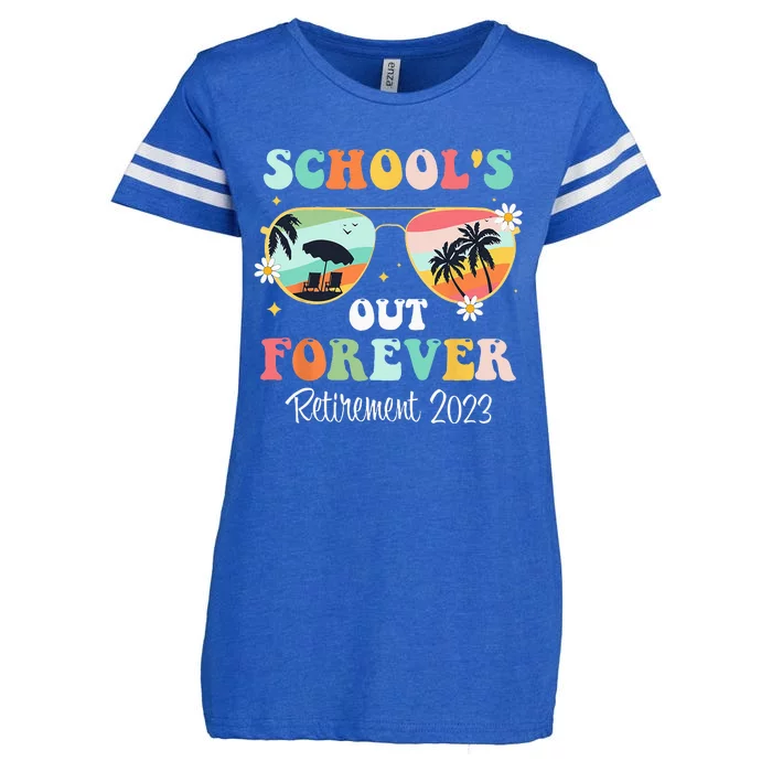 School's Out Forever Retirement Enza Ladies Jersey Football T-Shirt