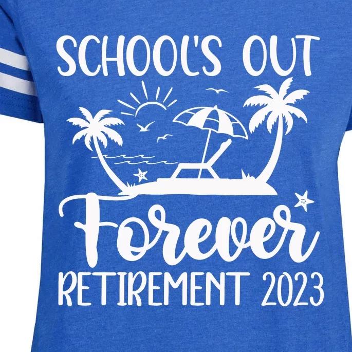 Schools Out Forever Retirement Enza Ladies Jersey Football T-Shirt