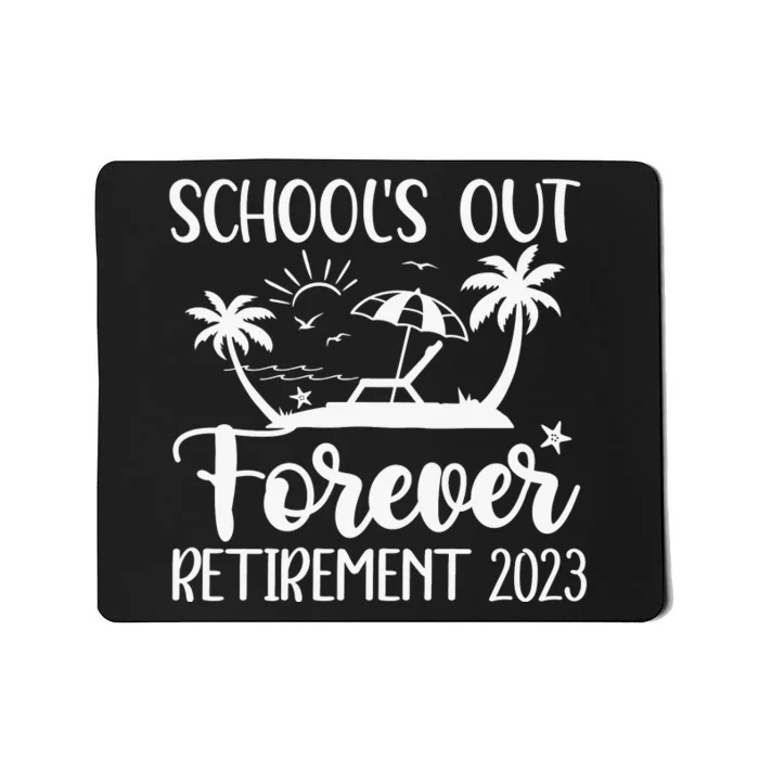 Schools Out Forever Retirement White Mousepad