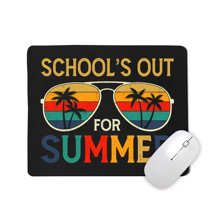 Schools Out For Summer Retro Last Day Of School Teacher Mousepad