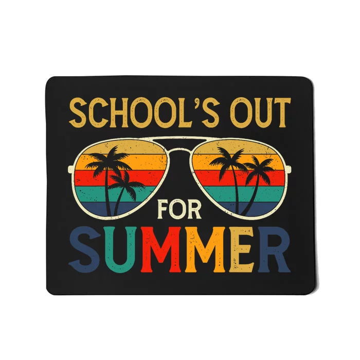 Schools Out For Summer Retro Last Day Of School Teacher Mousepad