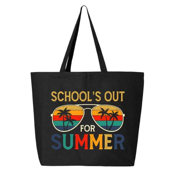 Schools Out For Summer Retro Last Day Of School Teacher 25L Jumbo Tote