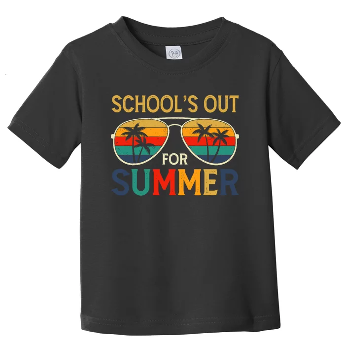 Schools Out For Summer Retro Last Day Of School Teacher Toddler T-Shirt