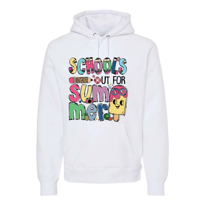 Schools Out For Summer Teacher Boy Girl Summer Vacation Premium Hoodie