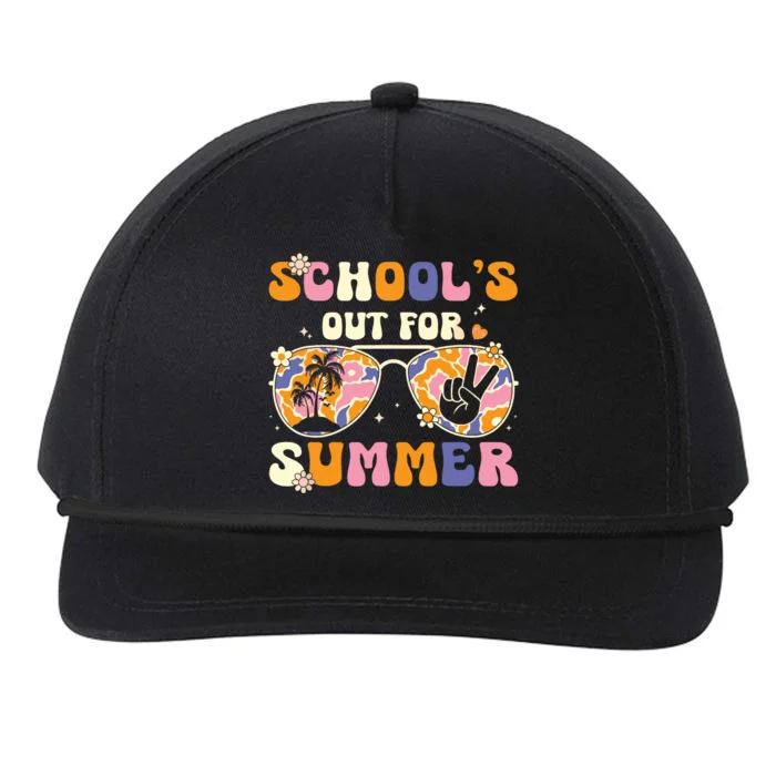 Schools Out For Summer Teacher Last Day Of School Snapback Five-Panel Rope Hat