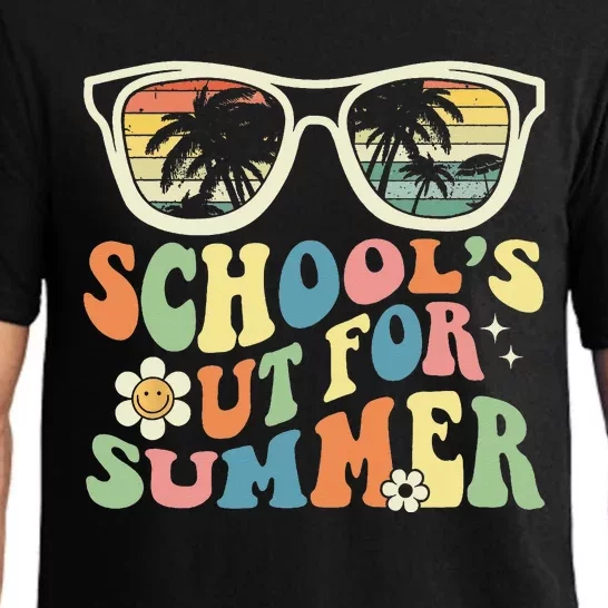 School's Out For Summer Graduation Teacher Sunglasses Retro Pajama Set