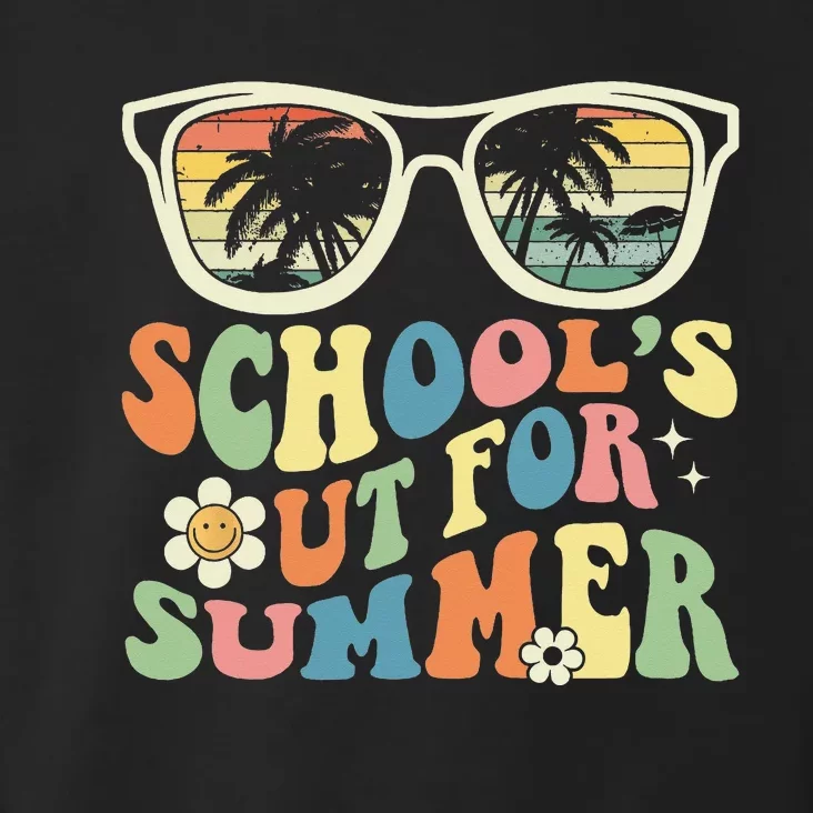 School's Out For Summer Graduation Teacher Sunglasses Retro Toddler Hoodie