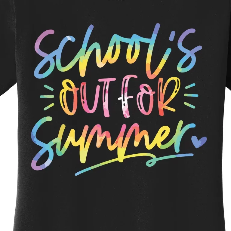 Schools Out For Summer Tie Dye Last Day Of School Teacher Women's T-Shirt