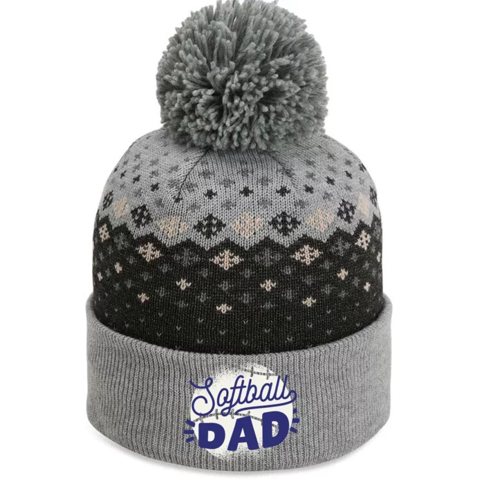 Softball Dad The Baniff Cuffed Pom Beanie