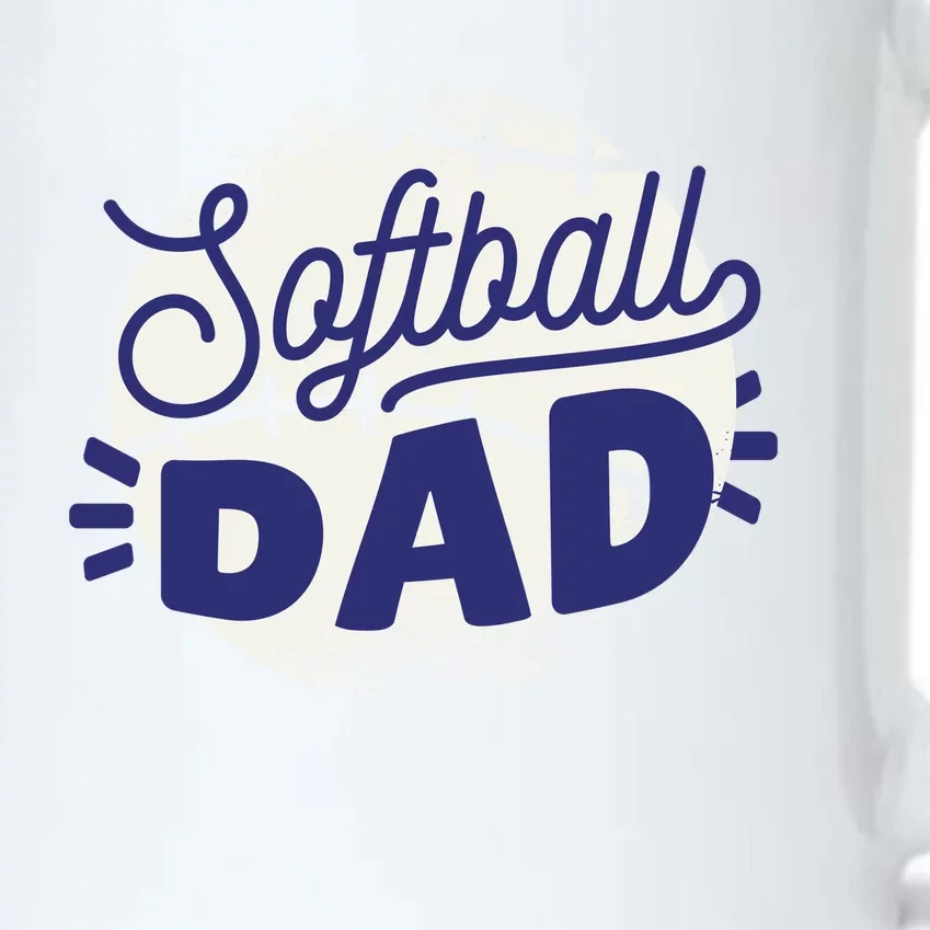 Softball Dad Black Color Changing Mug