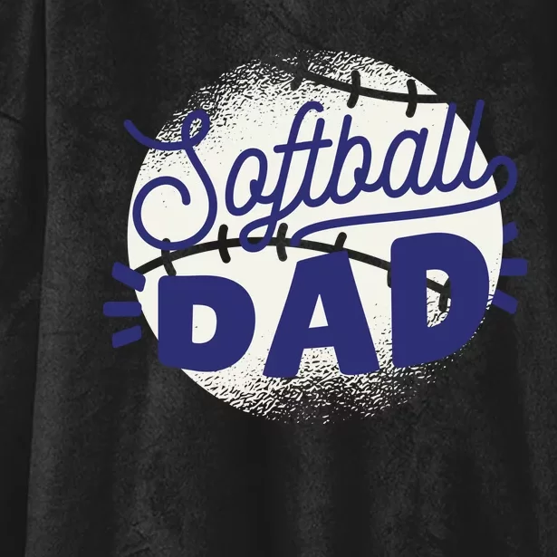 Softball Dad Hooded Wearable Blanket