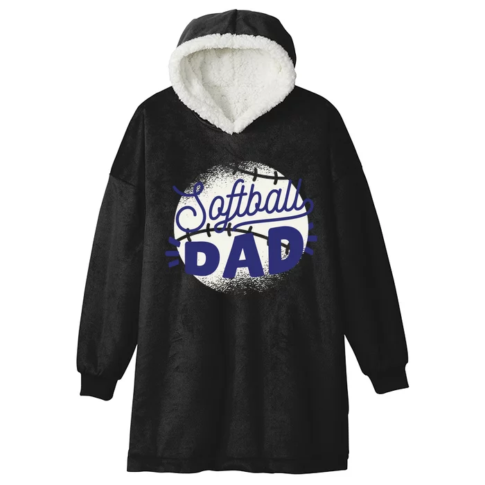 Softball Dad Hooded Wearable Blanket