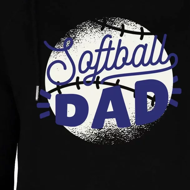 Softball Dad Womens Funnel Neck Pullover Hood