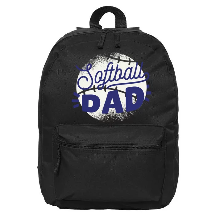 Softball Dad 16 in Basic Backpack