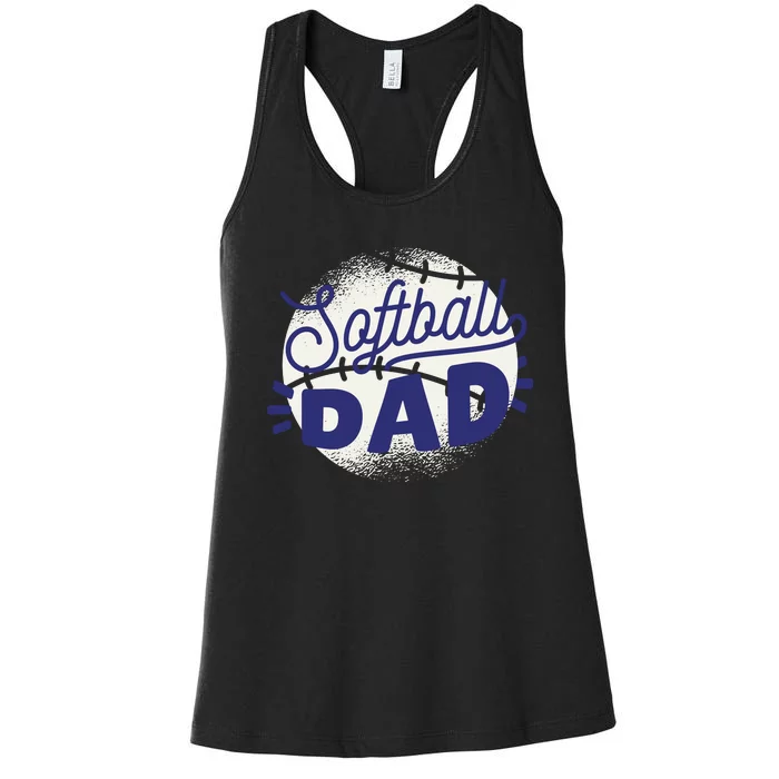 Softball Dad Women's Racerback Tank