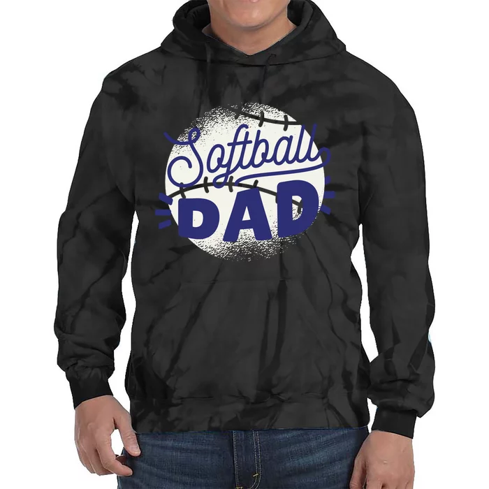 Softball Dad Tie Dye Hoodie