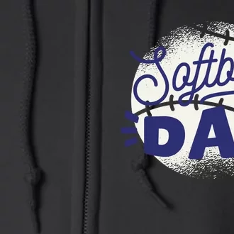 Softball Dad Full Zip Hoodie