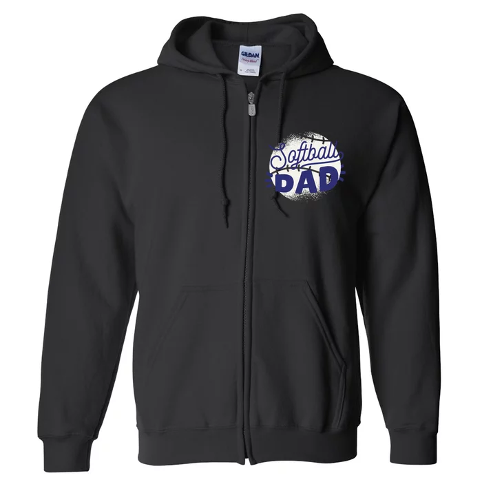 Softball Dad Full Zip Hoodie