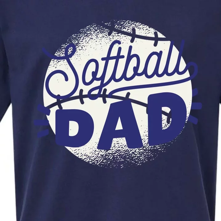 Softball Dad Sueded Cloud Jersey T-Shirt