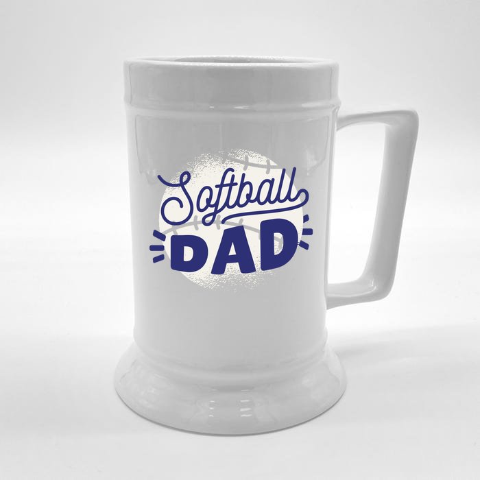 Softball Dad Front & Back Beer Stein