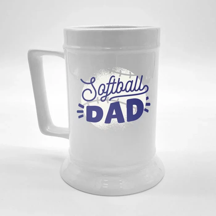 Softball Dad Front & Back Beer Stein